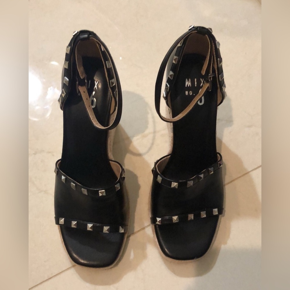 Mix No. 6 Black Studded Women's Sandals